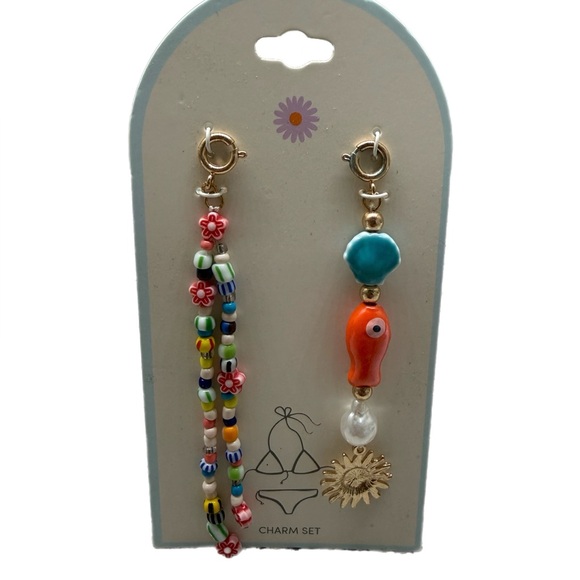 Colorful Beaded Charm Set with Sun Pendant - Picture 3 of 3